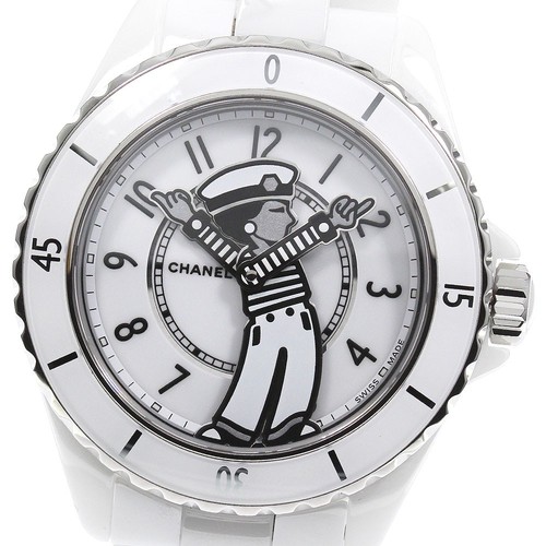 CHANEL Mademoiselle J12 La Pausa H7481 Ceramica Bianca Automatico Uomo_796860