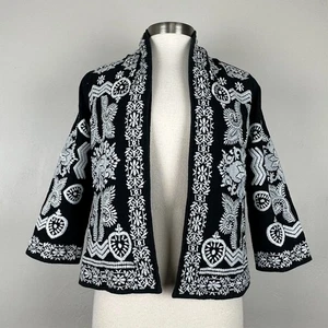 Lovestitch Jacket Women M Nora Embroidered Embroidered Boho Timeless Statement - Picture 1 of 12