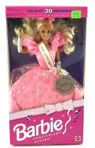 MATTEL #2282 WALMART 30TH ANNIVERSARY BARBIE DOLL NRFB 1992 ANNIVERSARY STAR - Picture 1 of 5