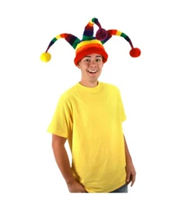 Wacky Jester Hat - Rainbow - Deluxe Costume Accessory - One Size - Picture 1 of 3