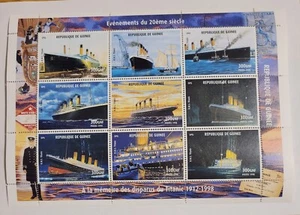 Titanic Briefmarken Republik Guinee 1998 postfrisch Schiffe Kapitän Edward Smith Maritim - Bild 1 von 1