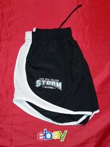 Nike Mujeres Dri-Fit PANTALONES CORTOS FORRADOS PARA CORRER LAKE ERIE STORM NEGROS Blancos Talla M ¡NUEVOS! - Imagen 1 de 4
