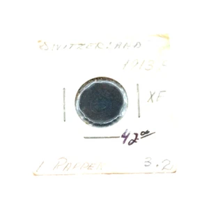SWITZERLAND, 1913-B, 1 RAPPEN, COPPER, CHOICE EXTRA FINE, KM#3.2 - Picture 1 of 4