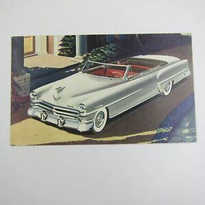 1953 Chrysler New Yorker Deluxe Convertible Postcard Vintage Dealer Advertising