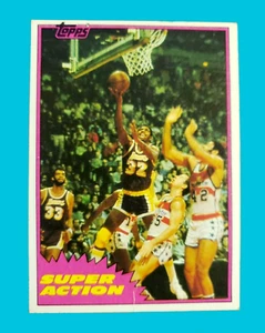 1981-82 Topps Super Action Magic Johnson Basketball Card #109 Los Angeles Lakers - Picture 1 of 11