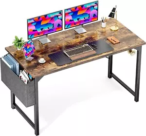 55″ Wood Computer Desk Home Office Writing Study Desk with Storage and Hooks - Picture 1 of 8