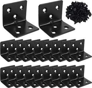 20PCS Corner Braces Heavy Duty Stainless Steel L Shape Brackets 1.2"x 1.2" x ... - Picture 1 of 5