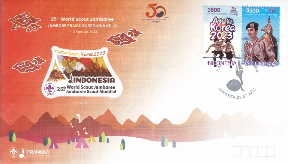 Indonesia - Indonesie Issue 2023-07-25 (FDC) Jamboree - Boy Scouts - Image 1 of 1
