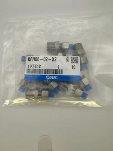 SMC KFH06-02-X2 One-Touch Male Connector, 6mm Tube x 1/4” NPT (10 PCS) - Picture 1 of 3