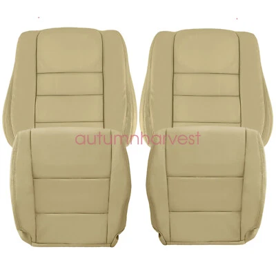 For 2012 Honda Accord Driver & Passenger Bottom & Top Leather Seat Cover Tan - Image 1 of 4