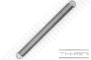 Resorte de tracción grosor del alambre: 3 mm, exterior Ø: 18 mm, longitud de suspensión: 183,5 mm, acero inoxidable - Imagen 1 de 1