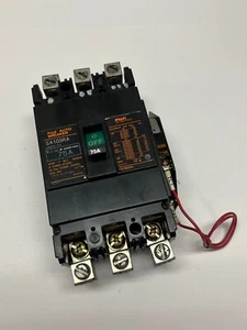 Fuji Auto Circuit Breaker Protector SA103RA 75A 690V AC w/ Shunt Trip - Afbeelding 1 van 4