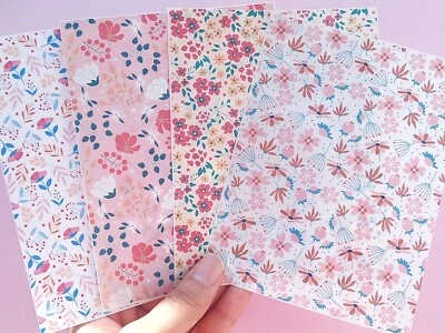 Bestseller Bundle) Flower pattern Polymer Clay Image Transfer Sheet Paper - image 1 of 4