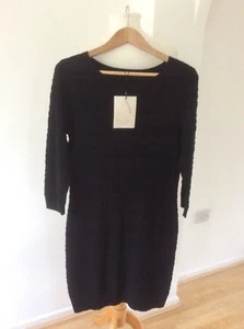 New Great Plains London Black Knitted Dress Size UK S - Picture 1 of 4