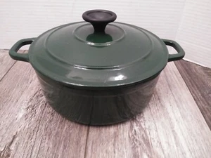 Chasseur Cast Iron, Round, Double-Enameled #20 forest green (made in France) - Picture 1 of 14