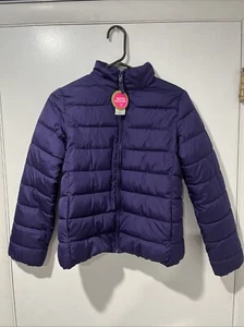 The Childrens Place Puffer Jacket Girls Size 4T Purple Hooded NEW WITH TAGS - Picture 1 of 8
