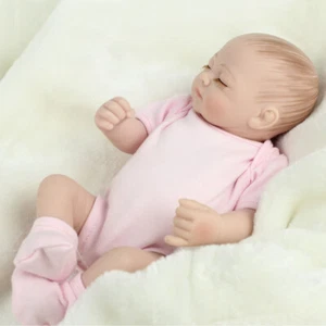 Mini Newborn Girl Reborn Baby Dolls Handmade Full Body Vinyl Silicone Preemie UK - Picture 1 of 7