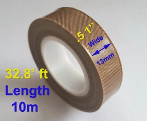 1 Roll PTFE Adhesive Tape Nonstick 0.13 0.18 T x 13mm ~300mm W x 33ft Optional - Picture 1 of 31