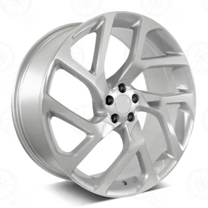 22" Machined Silver Wheels Fits Range Rover Discover LR3, LR4 5x120 - Picture 1 of 3