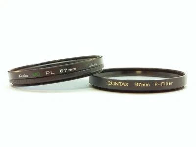 [MINT] Contax 67mm P-Filter + Kenko MC PL 67mm from JAPAN #K196 - Image 1 of 4