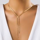 Long Tassels Choker Necklaces Trendy Metal Chain Necklace  Women