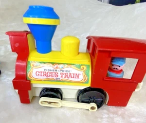 Fisher Price Little People Circus Train #991 Toy Set 1973 Giraffe Lion Conductor - Picture 1 of 12