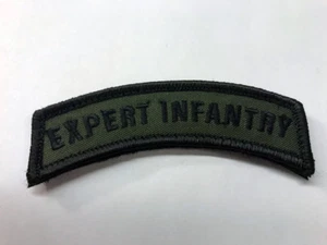 HOOK & LOOP Backed OD Green Expert Infantry Tab - US Army 11B - Ranger - Grunt - Picture 1 of 3