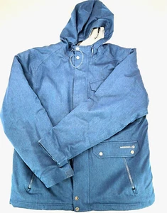 Merrell Men's Opti-Warm Zip-Up Hooded Coat Winter Jacket Denim Blue Size XL - Picture 1 of 8