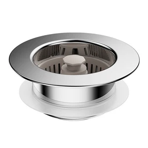 Stainless Steel 3 in 1 Kitchen Sink Drain Strainer trainer Stopper Drain Basket - Picture 1 of 15