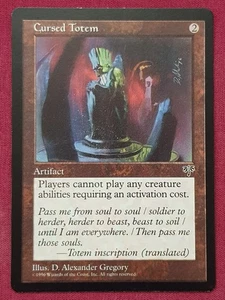 Magic The Gathering MIRAGE CURSED TOTEM artifact card MTG - Picture 1 of 2