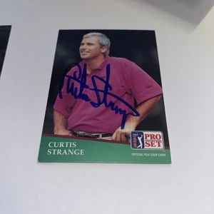 Curtis Strange Signed 1991 Pro Set Card - Picture 1 of 1