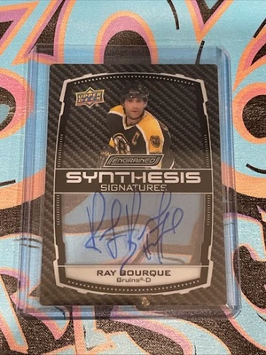 Ray Bourque Synthesis Signatures 2023-24 UD Engrained Boston Bruins (JD1) - Image 1 of 4