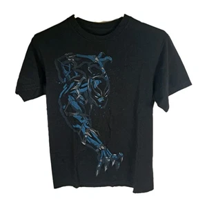 Black Panther Shirt Small P schwarz Marvel Grafik T-Shirt Kurzarm Superheld gebraucht, in einwandfreiem Zustand - Bild 1 von 3