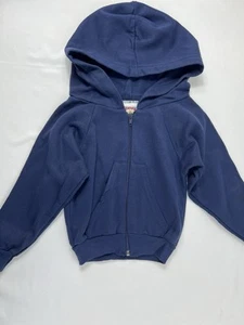Vintage Lightning Bug Kids Zip Hoodie Size 3T Navy Blue USA Components - Picture 1 of 7