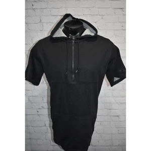 Sudadera con Capucha Under Armour Pullover 1/2 Cremallera Hombres Talla XL Ajustada Manga Corta Negra - Imagen 1 de 7