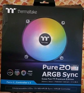 thermaltake pure 20 argb 200mm Gehäuselüfter ein Lüfter und ein Controller Computerlüfter - Bild 1 von 2