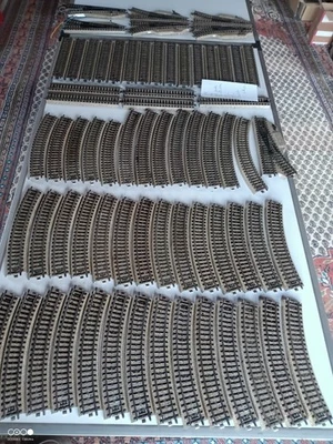 Märklin HO Schienen Konvolut, M- Gleise 68 Teile, in Ordnung. - Bild 1 von 4