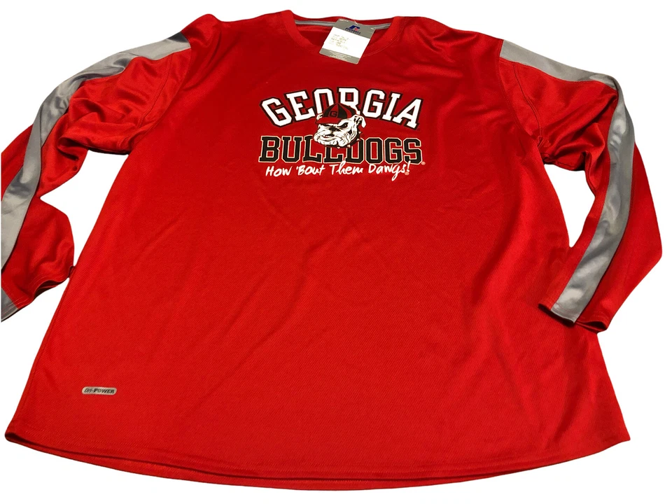 Camisa Russell Athletic Georgia How Bout Them Dawgs Manga Larga LG Otoño 2011 Nueva Con Etiquetas Foto 1 de 4