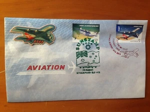 2008 AUSTRALIA AVIATION FDC SUNSTAMP EXHIBITION 2 STAMPS SPECIAL - Picture 1 of 6