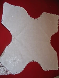 BRÖTCHENKORB KUSCHELWÄRMER Keksrolle TISCHWÄSCHE Borte 23" weiß - Bild 1 von 2