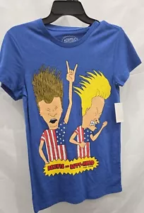 MTV Beavis and Butthead Men's Graphic T-Shirt, Blue Size L(42-44) - Picture 1 of 5