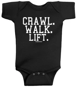 Threadrock Baby Crawl Walk Lift Bodysuit Infant Weight Lifting Lindo divertido - Imagen 1 de 8