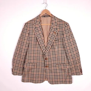 Vintage Daks London Blazer Wool Check made in Great Britain Mens size 26/XL - Picture 1 of 12