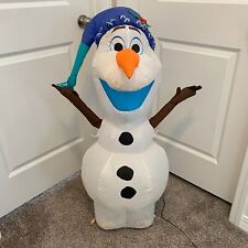 Disney Frozen Olaf 3.5 ft Tall Airblown Inflatable Snowman with Blue Hat
