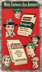 ARMOUR VERTAGREEN Fertilizer Memo Booklet 1953 Agriculture Ad Memo Book A993 - Picture 1 of 7
