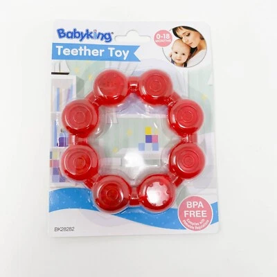 Babyking Teether Toy  Red Ring  0-18 months  # BK28282  NEW - Image 1 of 2