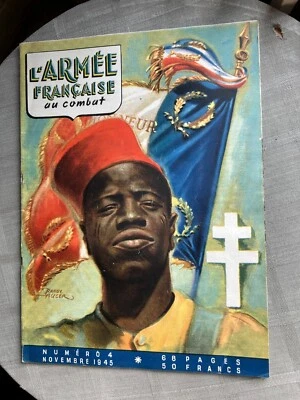 ESERCITO Francese Au Combat N° 4 Nov 1945 Con Disegno Calvo IN Condizioni - Immagine 1 di 3