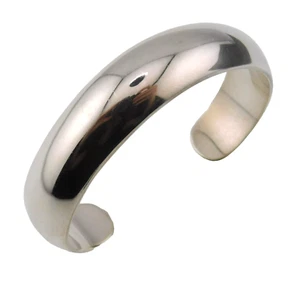 Silpada 925 Sterling Silver Plain Domed Cuff Bracelet B0743 - Picture 1 of 12