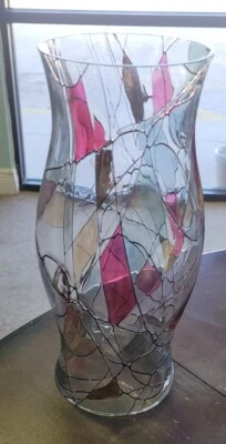 Mosaico Partylite Hurricane Candle Shade Calypso vitral Foto 1 de 4