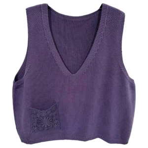 Ethno Damen Strick Weste Tank Baumwolle Weste Retro Pullover Pulli Oberteil - Bild 1 von 13